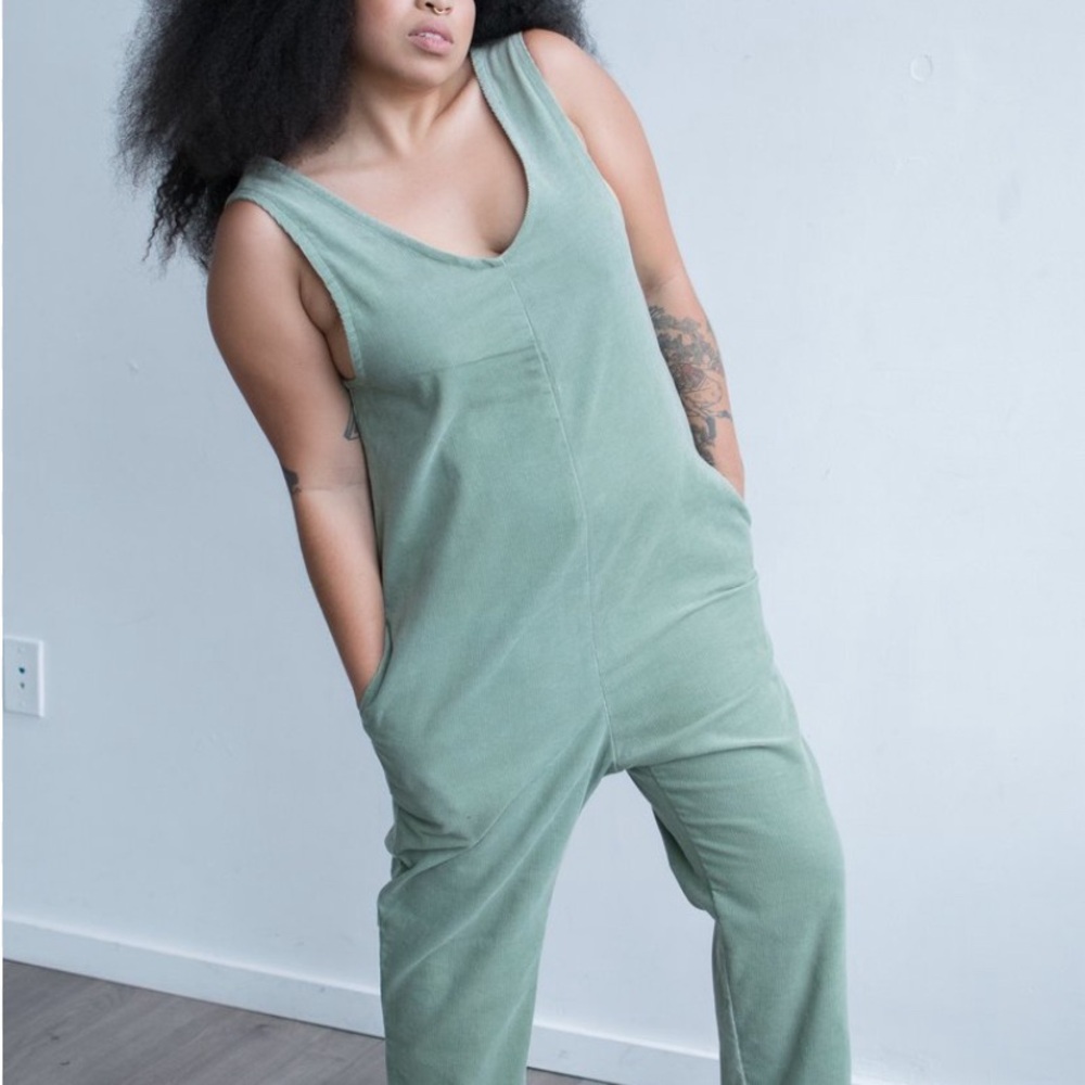 Aliya Wanek denim jumpsuit